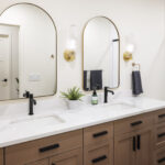 AMEK Edina lower level bathroom gets a refined upgrade.