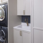 AMEK Inver Grove Heights mudroom and laundry room. Better use of space and custom cabinetry helps serve the family.
