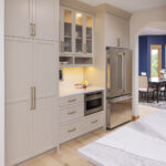 AMEK Inver Grove Heights kitichen remodel with custom cabinetry and buffet area.