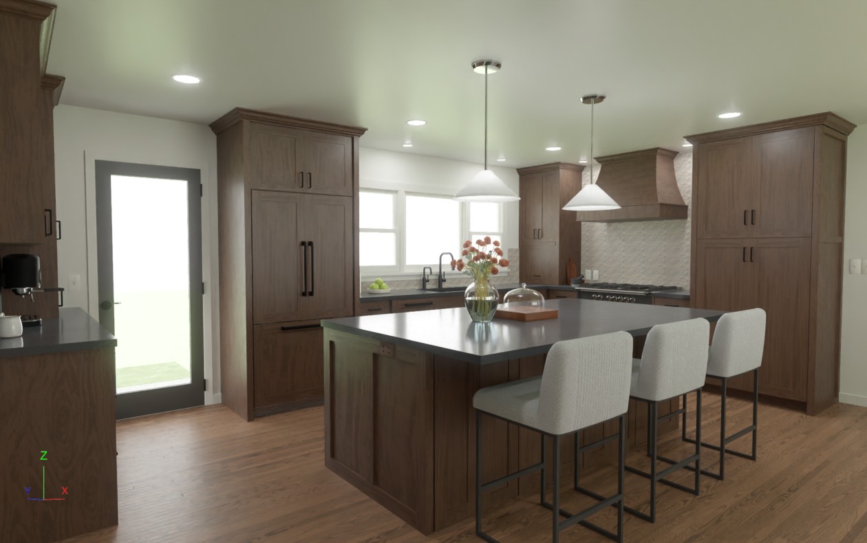 AMEK Bloomington Kitchen Rendering 2026 K1 45 Degree